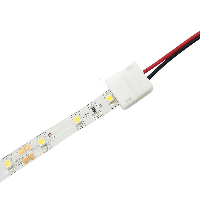 2 Pin 5/8/10mm Single Head LED Fast Wire Cable Connector For 5050/5630 Single Color Flex LED Strips Light 2 Pin 5/8/10mm Single Head LED Fast Wire Cable Connector For 5050/5630 Single Color Flex LED Strips Light